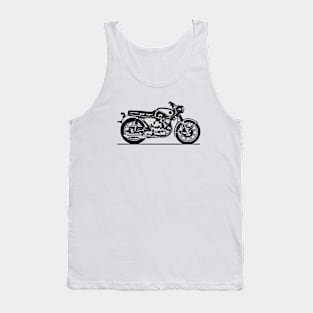 CB77 Bike Sketch Art Tank Top